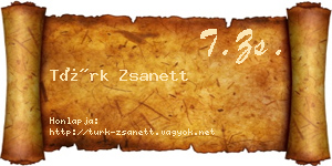 Türk Zsanett névjegykártya